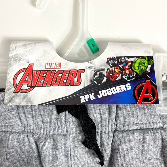 NWT Marvel Avengers 2 Pack Of Boy's Joggers/Sweatpants light Gray & Dark Gray - Picture 8 of 14